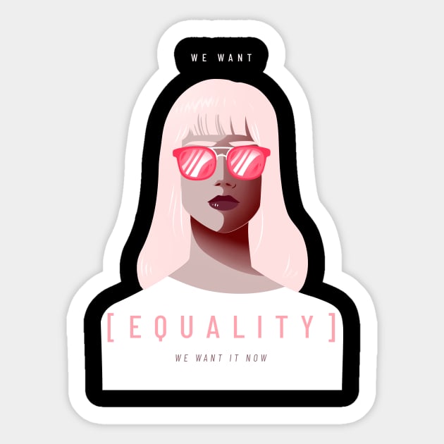 Feminist T-Shirt Avatar Woman Sticker by ValueArt